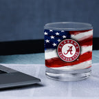 Set of 2 Alabama Crimson Tide 14oz Americana Rocks Glasses