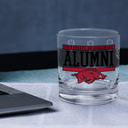 Set of 2 Arkansas Razorbacks 14oz Alumni Rocks Glasses