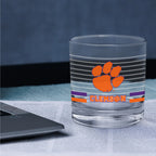 Set of 2 Clemson Tigers 14oz Ring Rocks Glasses
