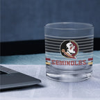 Set of 2 Florida State Seminoles 14oz Ring Rocks Glasses