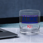 Set of 2 Kansas Jayhawks 14oz Alumni Rocks Glasses
