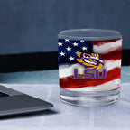 Set of 2 LSU Tigers 14oz Americana Rocks Glasses