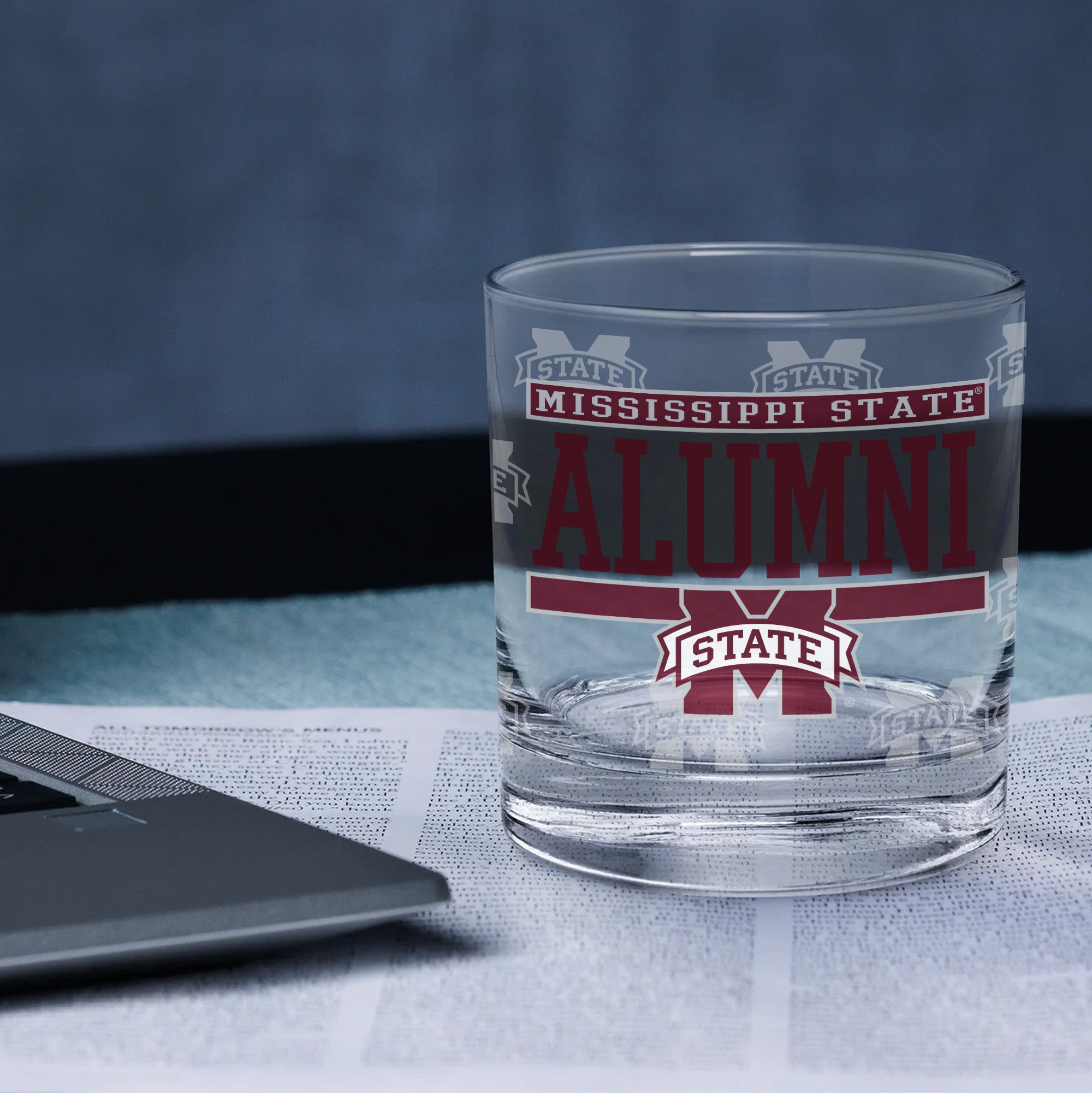 Set of 2 Mississippi State Bulldogs 14oz Alumni Rocks Glasses