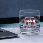 Set of 2 Mississippi State Bulldogs 14oz Ring Rocks Glasses