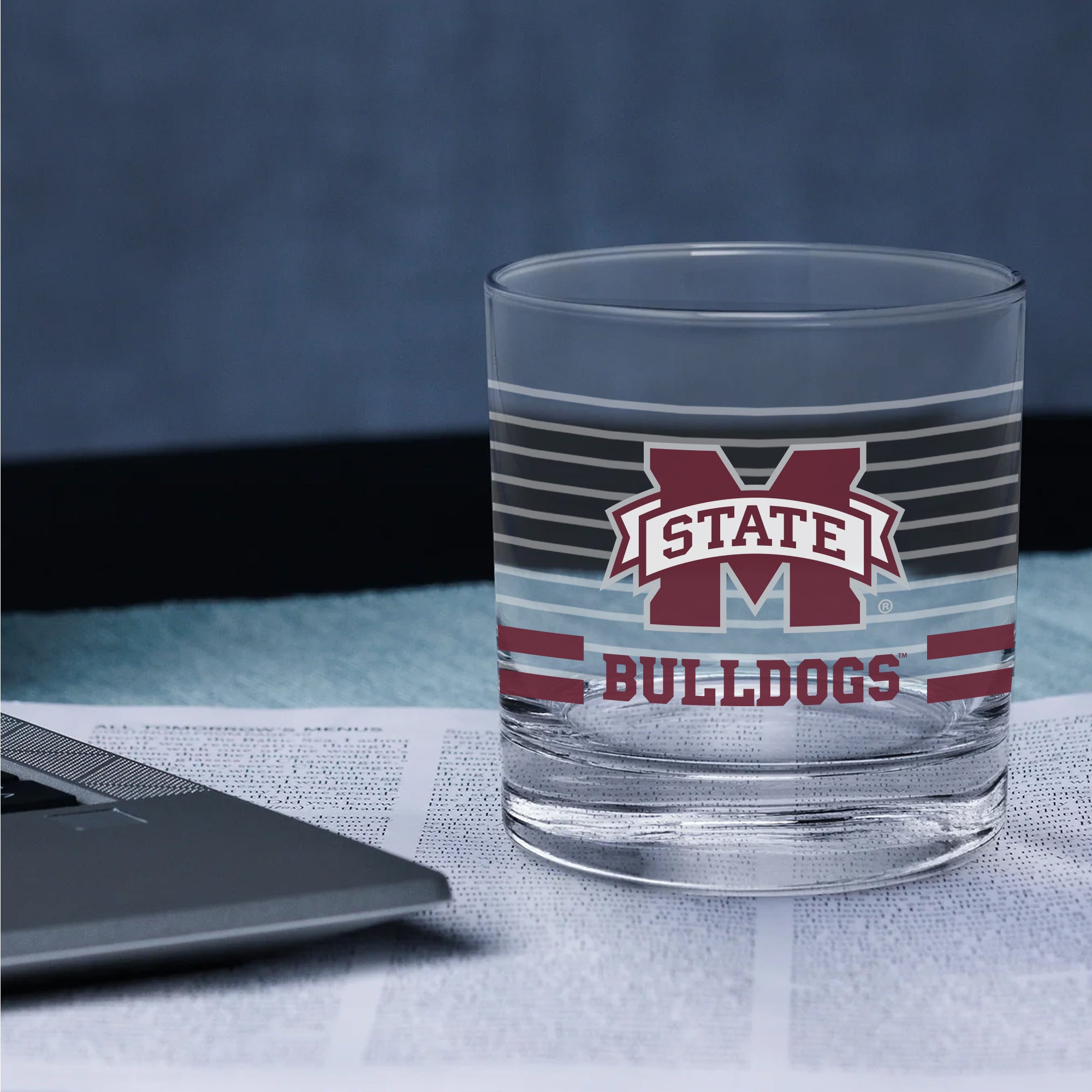 Set of 2 Mississippi State Bulldogs 14oz Ring Rocks Glasses
