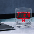 Set of 2 Nebraska Cornhuskers 14oz Alumni Rocks Glasses