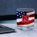 Set of 2 Nebraska Cornhuskers 14oz Americana Rocks Glasses