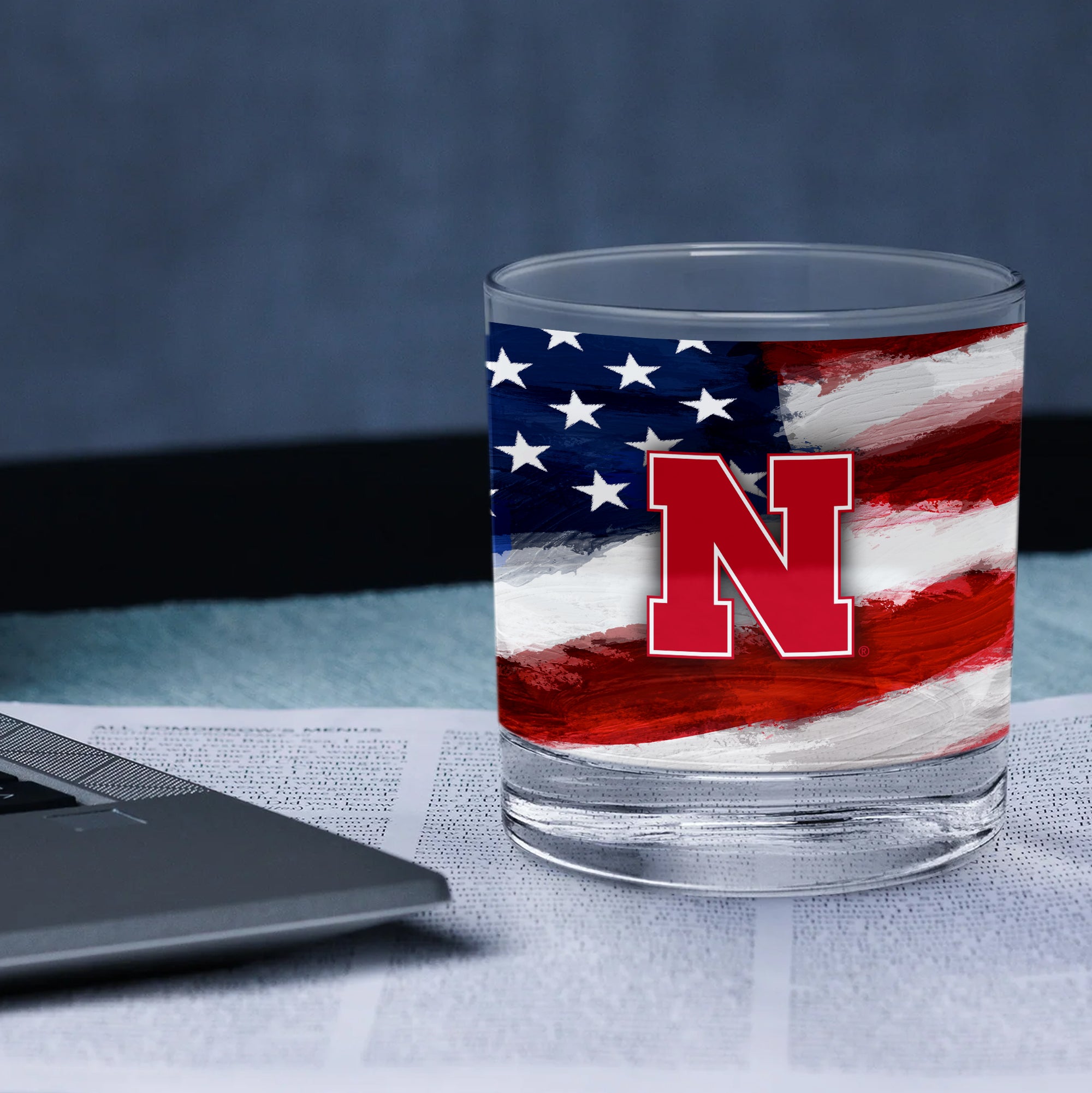 Set of 2 Nebraska Cornhuskers 14oz Americana Rocks Glasses