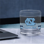 Set of 2 North Carolina Tar Heels 14oz Ring Rocks Glasses
