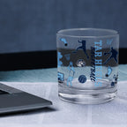 Set of 2 North Carolina Tar Heels Basketball Sketch 14oz Rocks Glasses