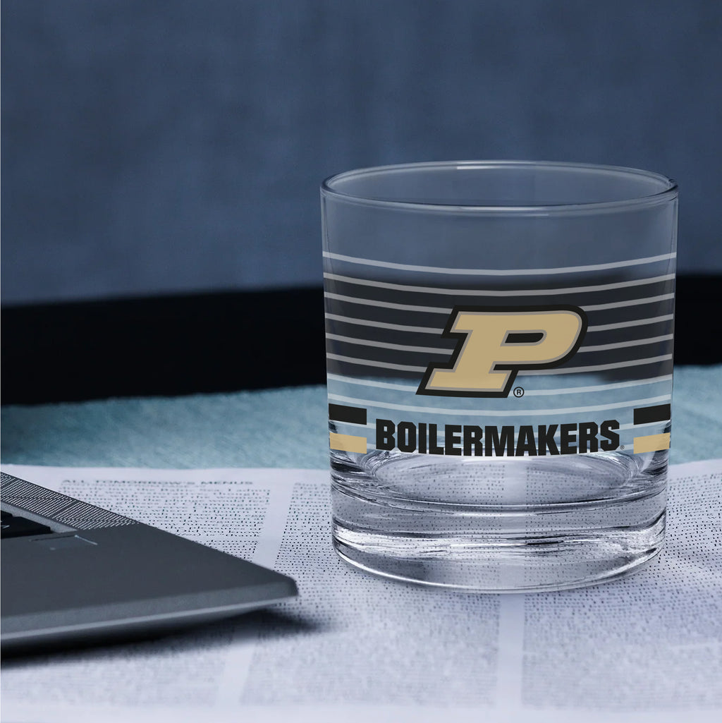 Set of 2 Purdue Boilermakers 14oz Ring Rocks Glasses