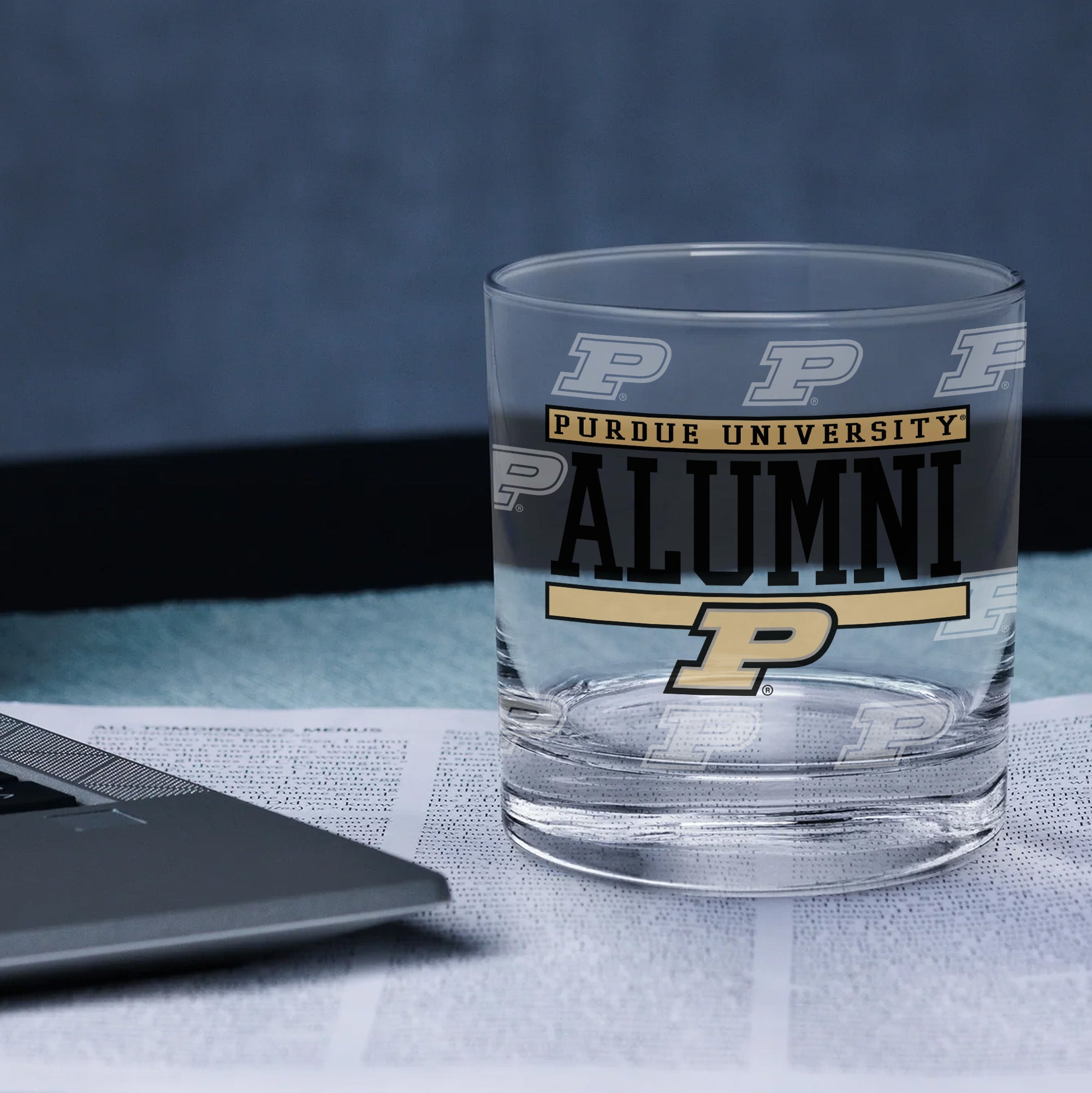 Set of 2 Purdue Boilermakers 14oz Alumni Rocks Glasses