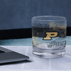 Set of 2 Purdue Boilermakers Campus Line Art 14oz Rocks Glasses