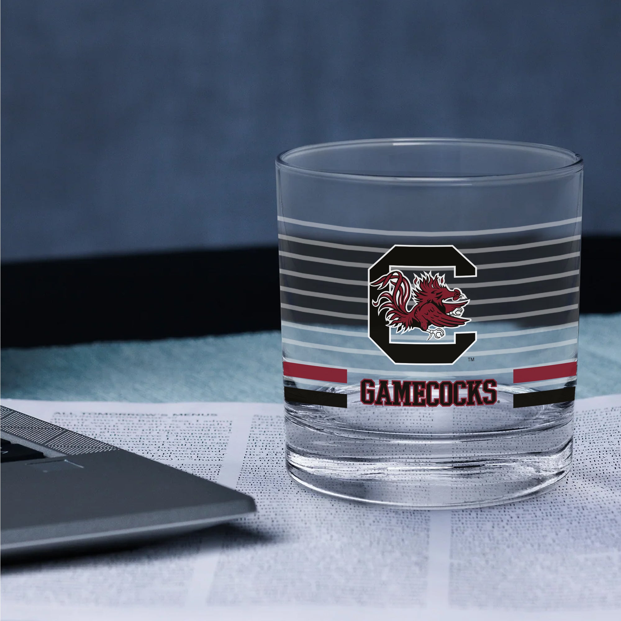 Set of 2 South Carolina Gamecocks 14oz Ring Rocks Glasses