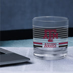 Set of 2 Texas A&M Aggies 14oz Ring Rocks Glasses