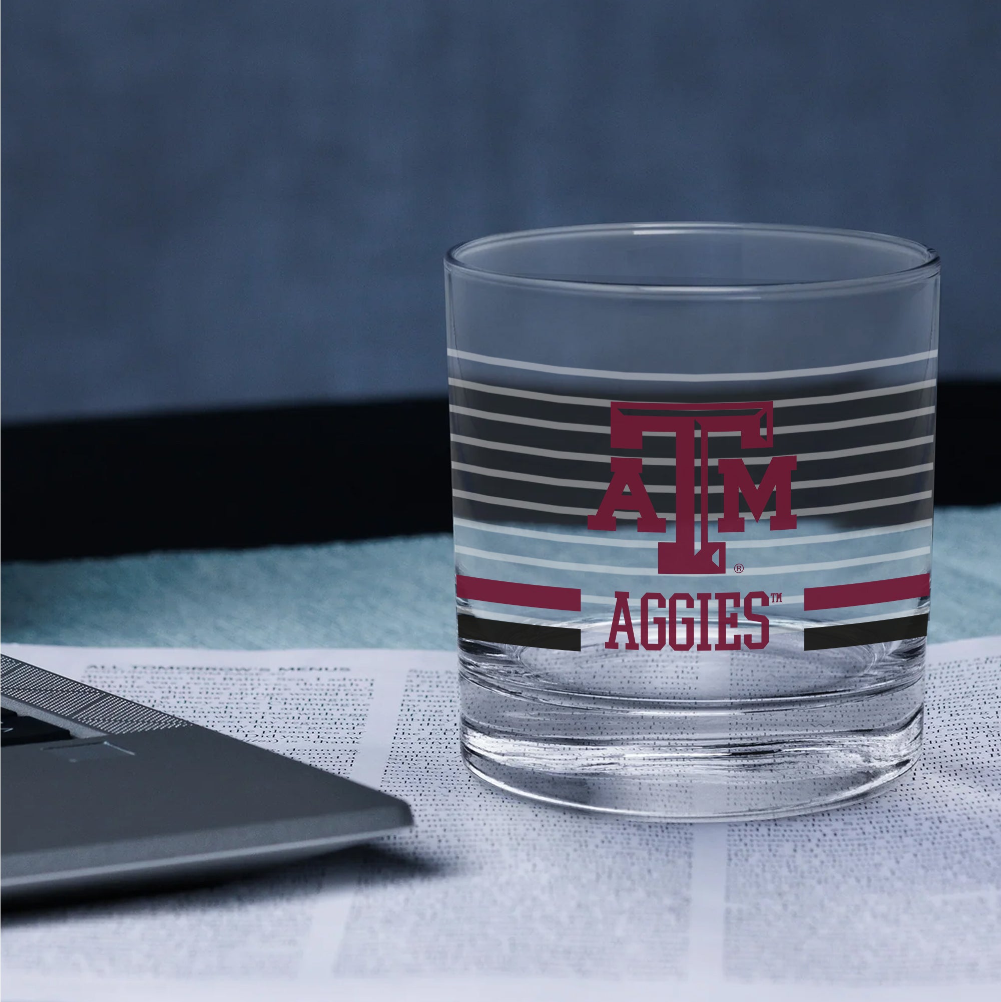 Set of 2 Texas A&M Aggies 14oz Ring Rocks Glasses