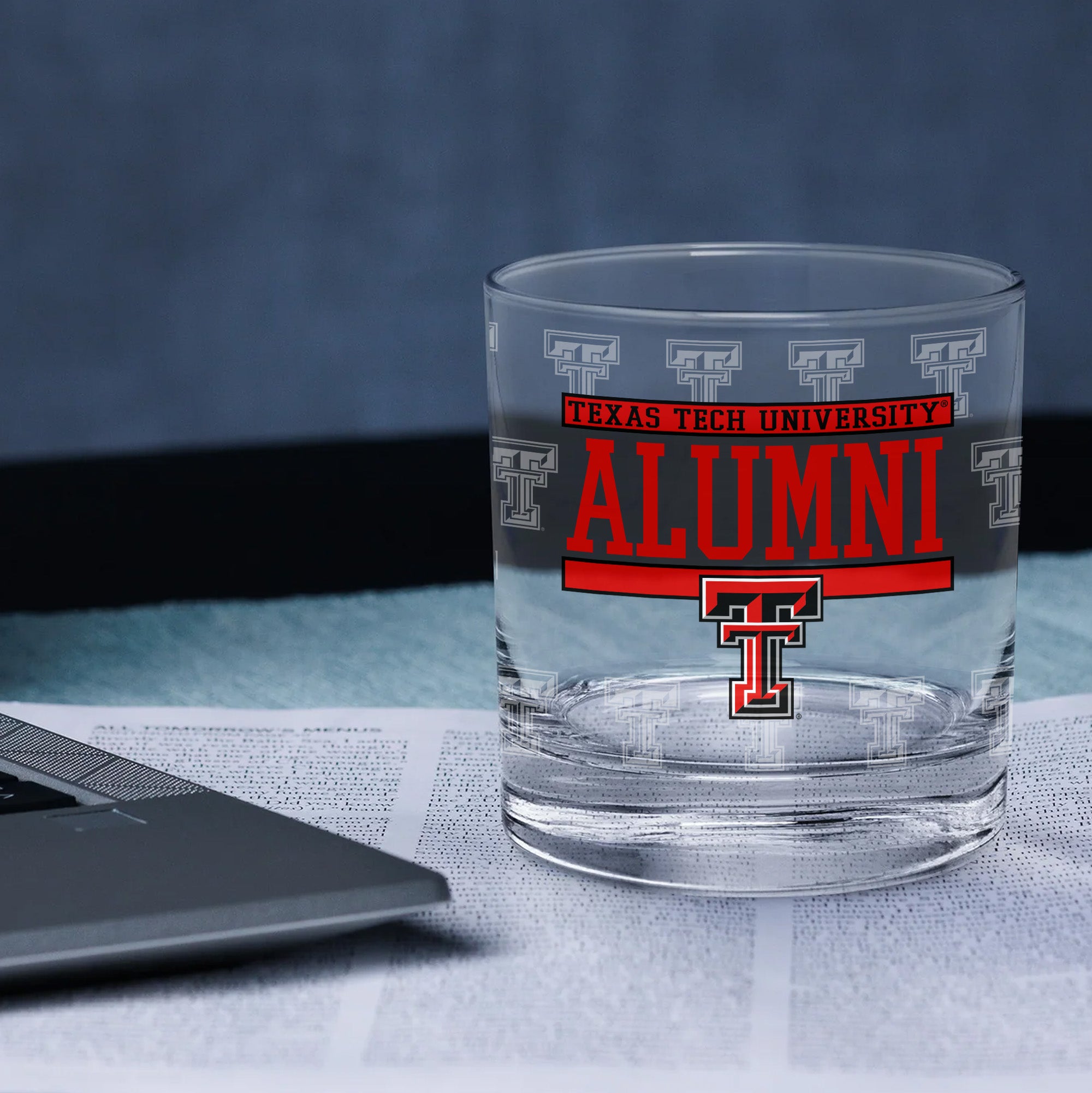Set of 2 Texas Tech Red Raiders 14oz Alumni Rocks Glasses