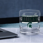 Set of 2 Michigan State Spartans 14oz Alumni Rocks Glasses