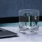 Set of 2 Michigan State Spartans Basketball Sketch 14oz Rocks Glasses
