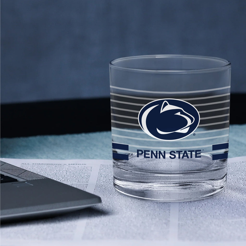 Set of 2 Penn State Nittany Lions 14oz Ring Rocks Glasses
