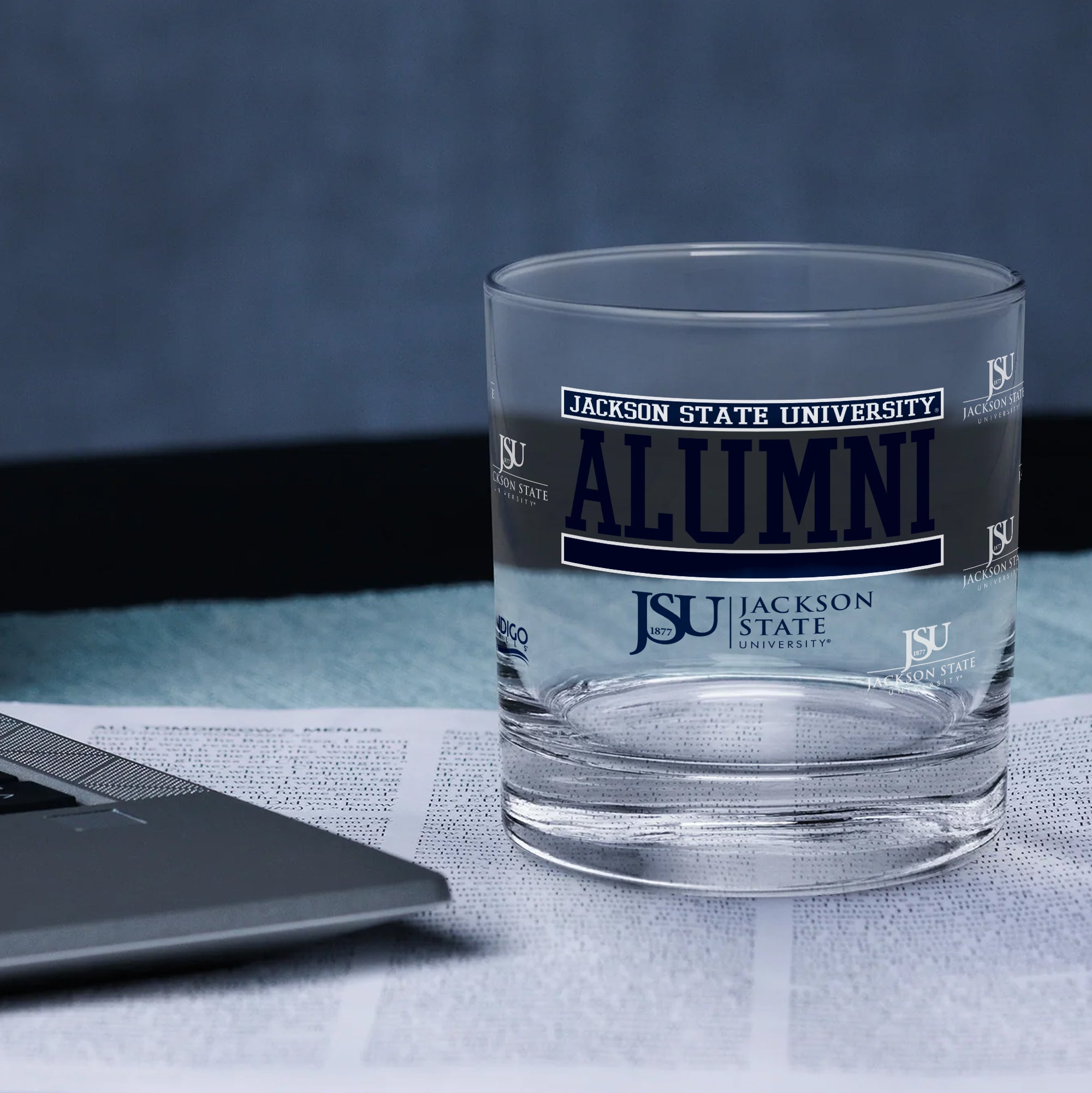 Indigo Falls Jackson State Tigers Alumni Rocks Glass - Thumbnail 3