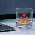 Set of 2 Minnesota Golden Gophers 14oz Ring Rocks Glasses