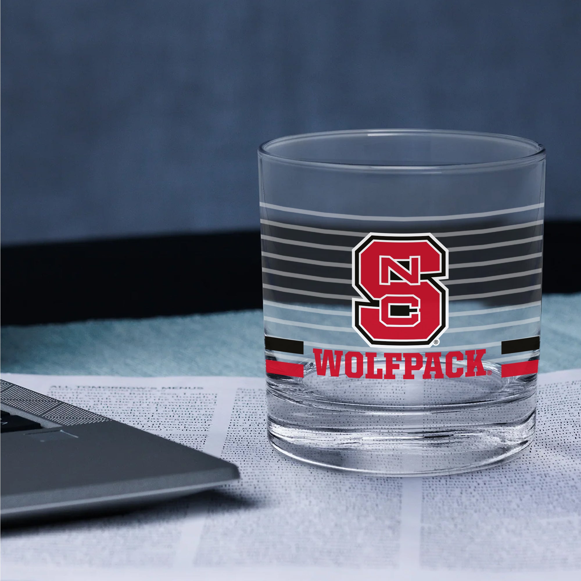 Set of 2 NC State Wolfpack 14oz Ring Rocks Glasses