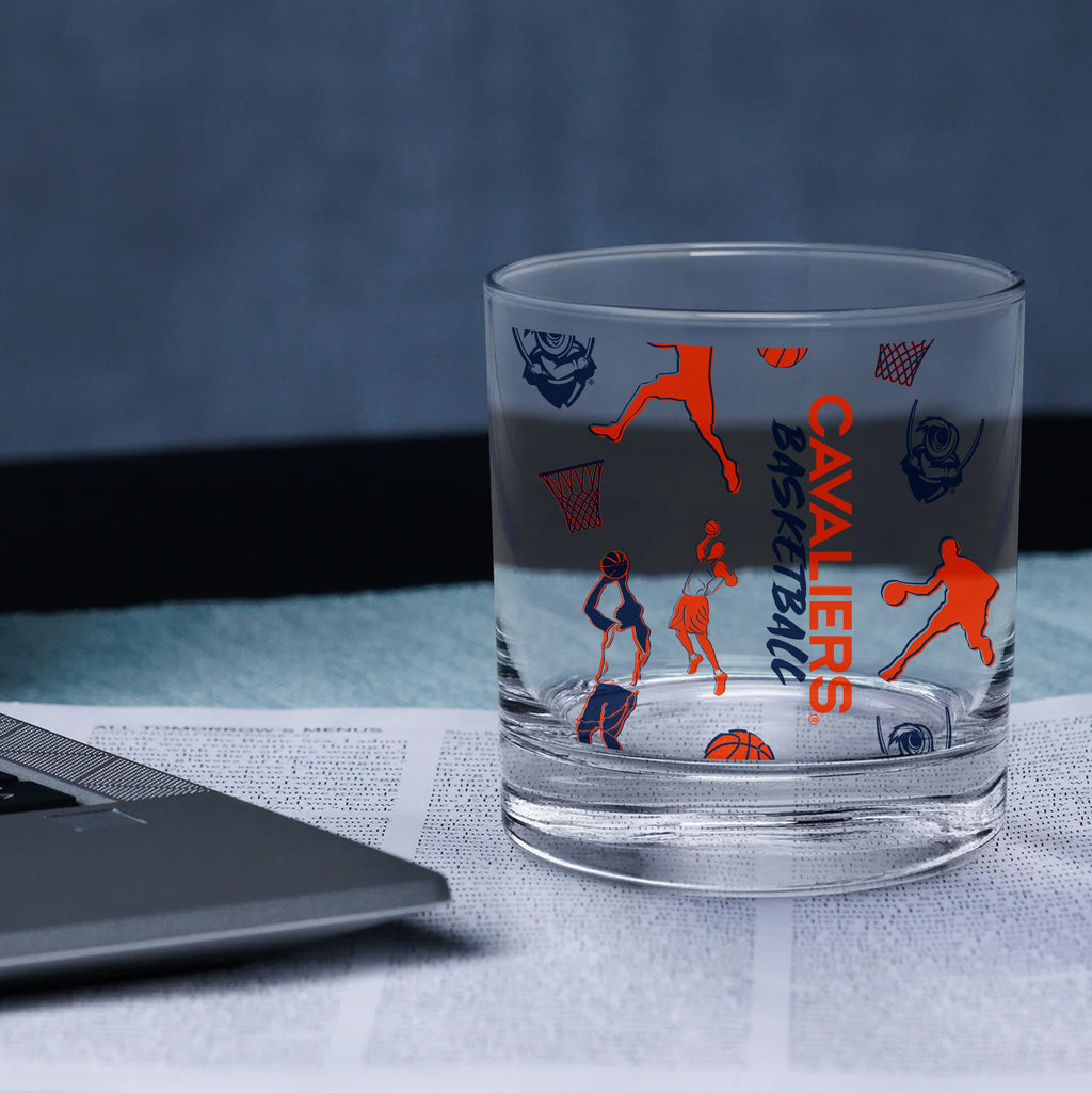 Set of 2 Virginia Cavaliers Sketch 14oz Rocks Glasses
