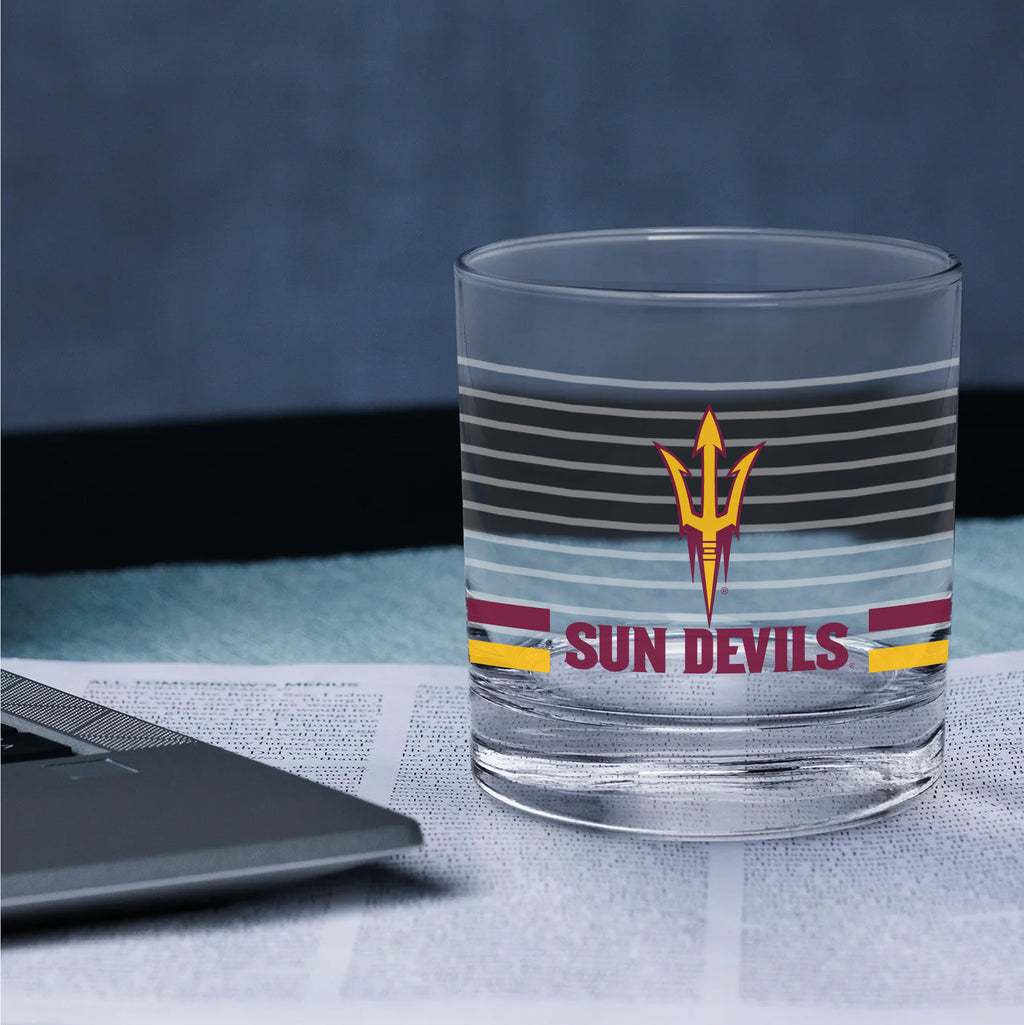 Set of 2 Arizona State Sun Devils 14oz Ring Rocks Glasses