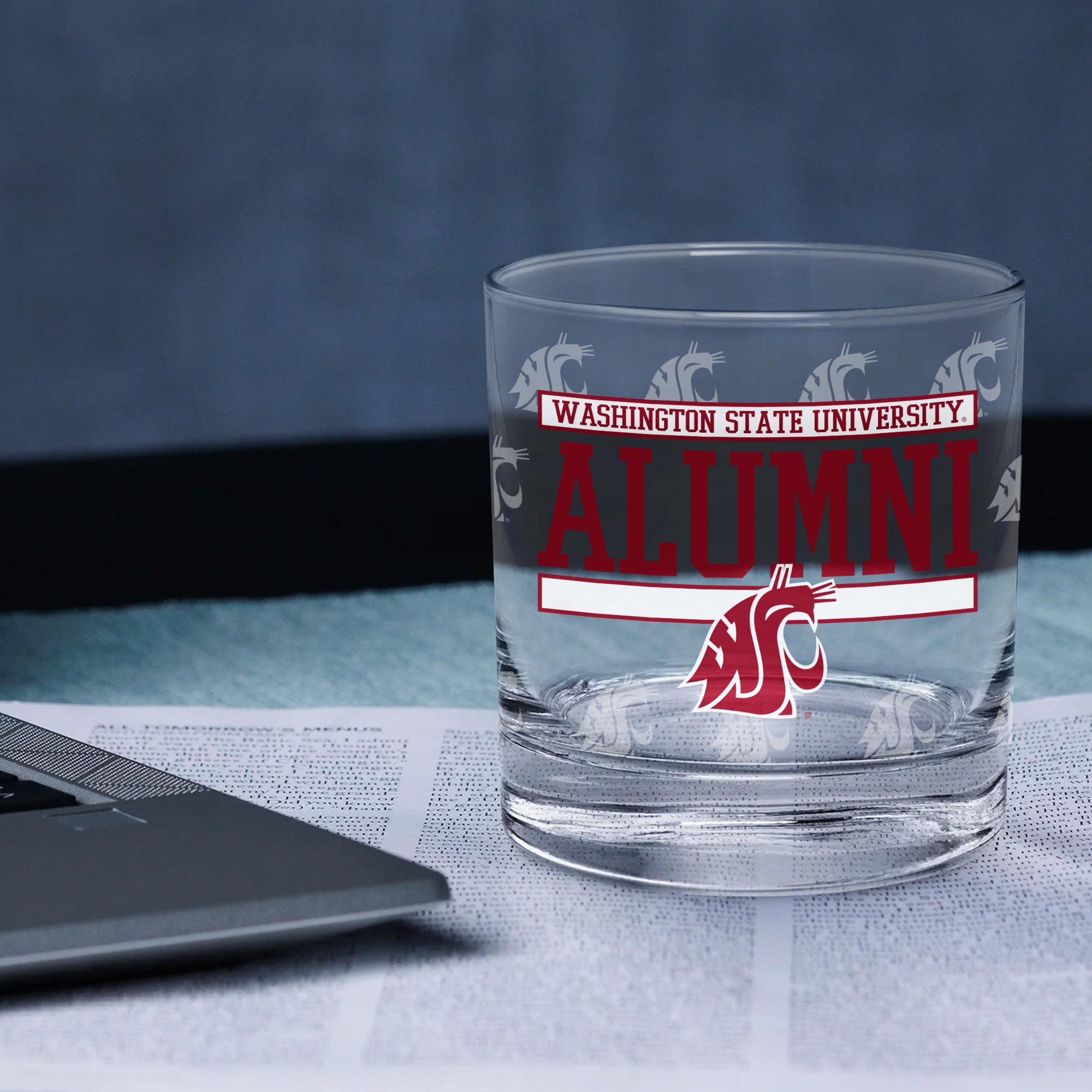 Set of 2 Washington State Cougars 14oz Alumni Rocks Glasses
