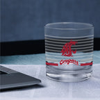 Set of 2 Washington State Cougars 14oz Ring Rocks Glasses