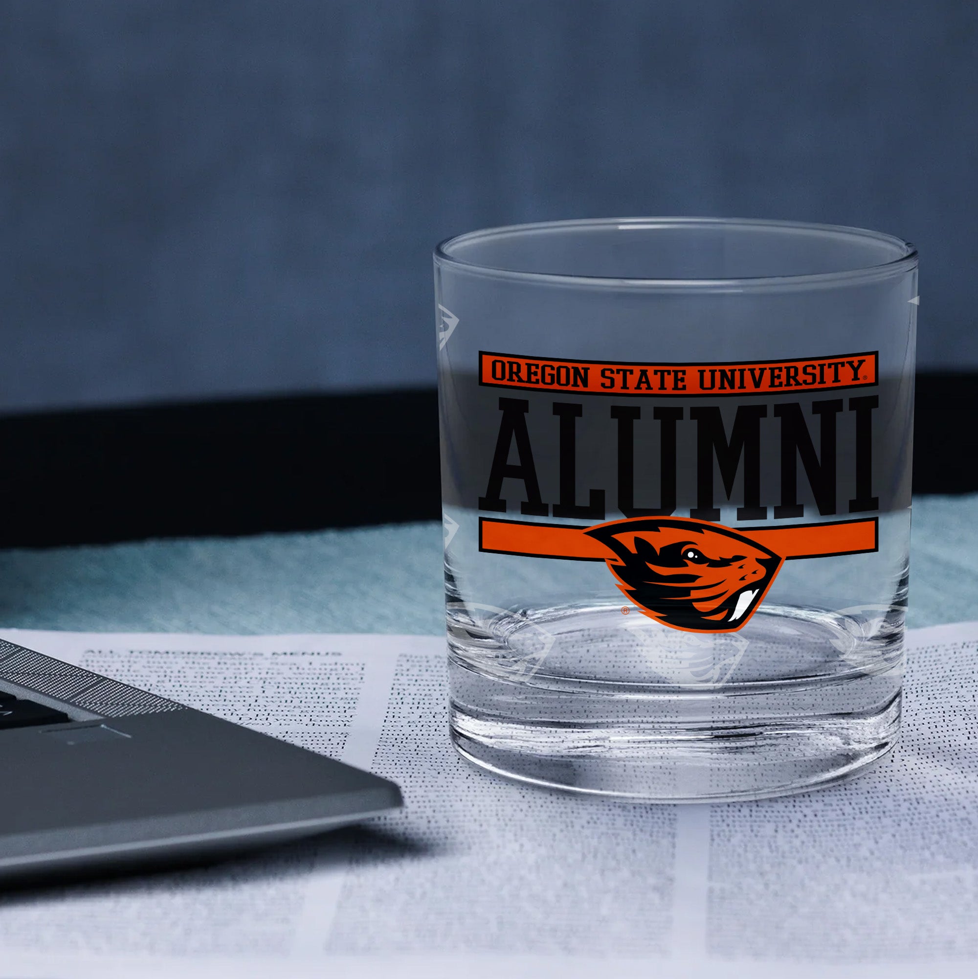 Set of 2 Oregon State Beavers 14oz Alumni Rocks Glasses