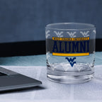 Set of 2 West Virginia Mountaineers 14oz Alumni Rocks Glasses