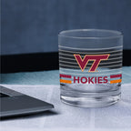 Set of 2 Virginia Tech Hokies 14oz Ring Rocks Glasses