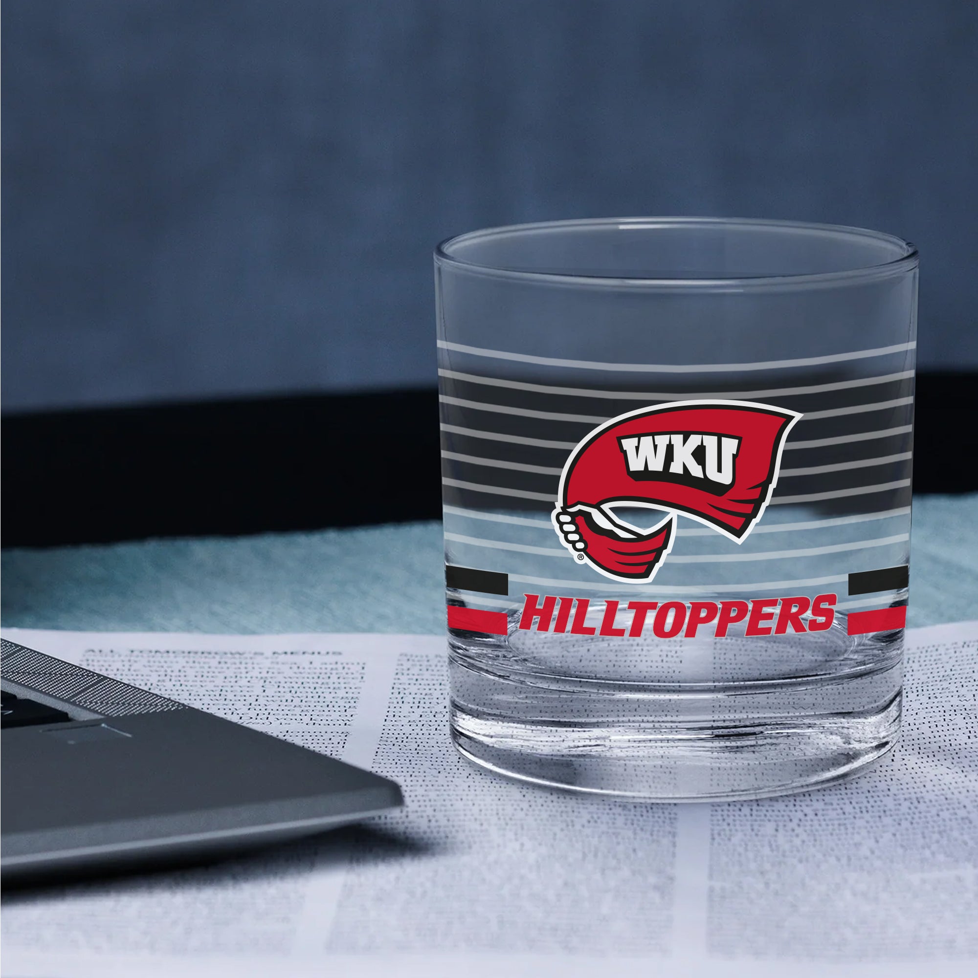 Set of 2 Western Kentucky Hilltoppers 14oz Ring Rocks Glasses