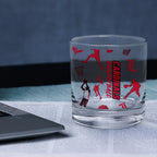 Set of 2 Louisville Cardinals Basketball Sketch 14oz Rocks Glasses