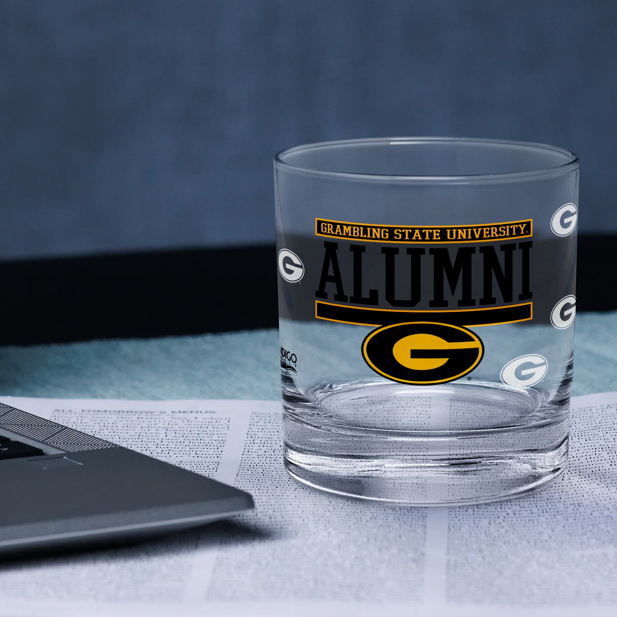 Set of 2 Grambling State Tigers 14oz XD Alumni Rocks Glasses