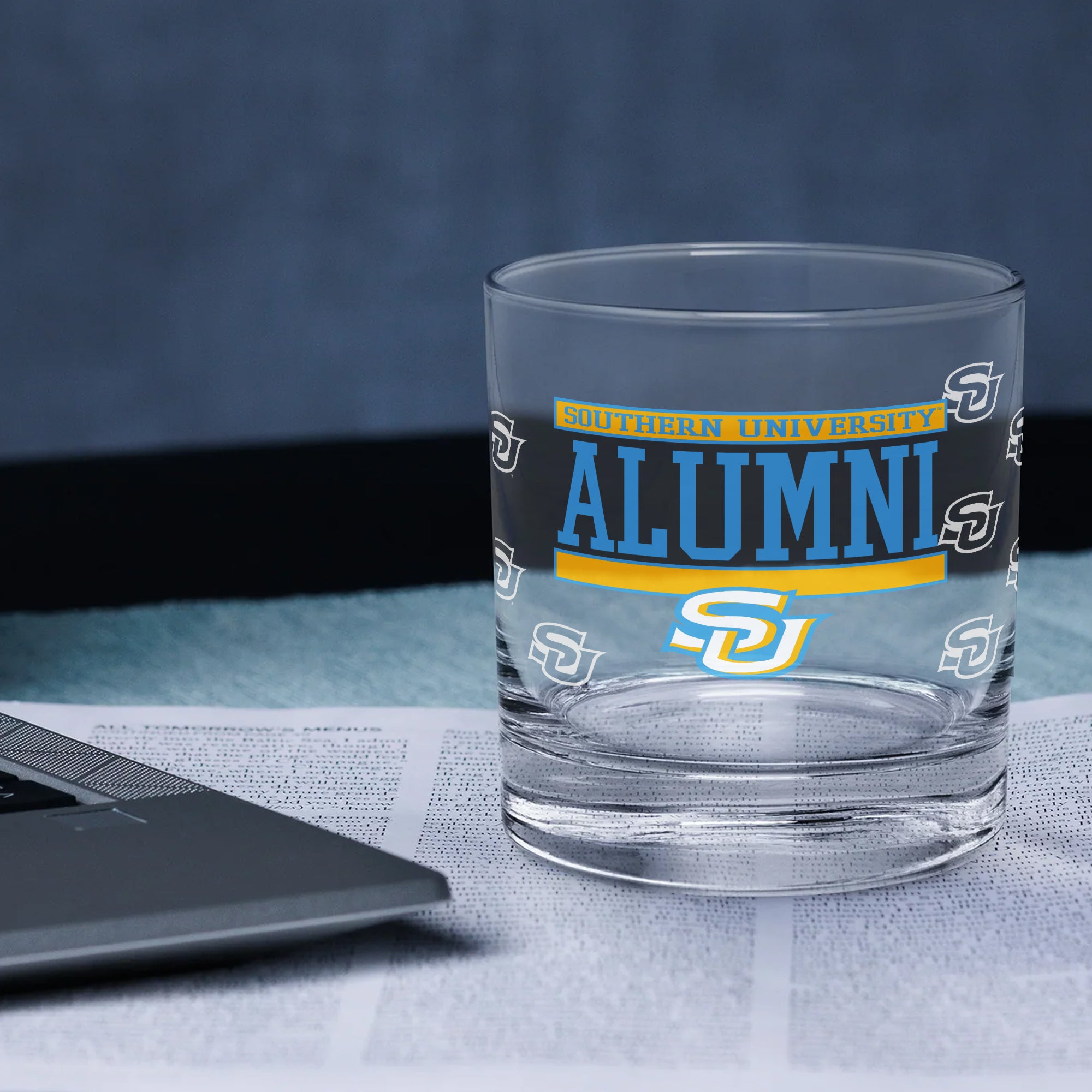 Set of 2 Southern A&M Jaguars 14oz XD Alumni Rocks Glasses