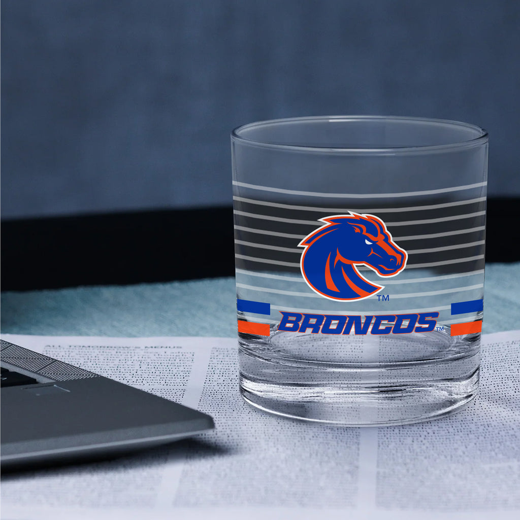 Set of 2 Boise State Broncos 14oz Ring Rocks Glasses