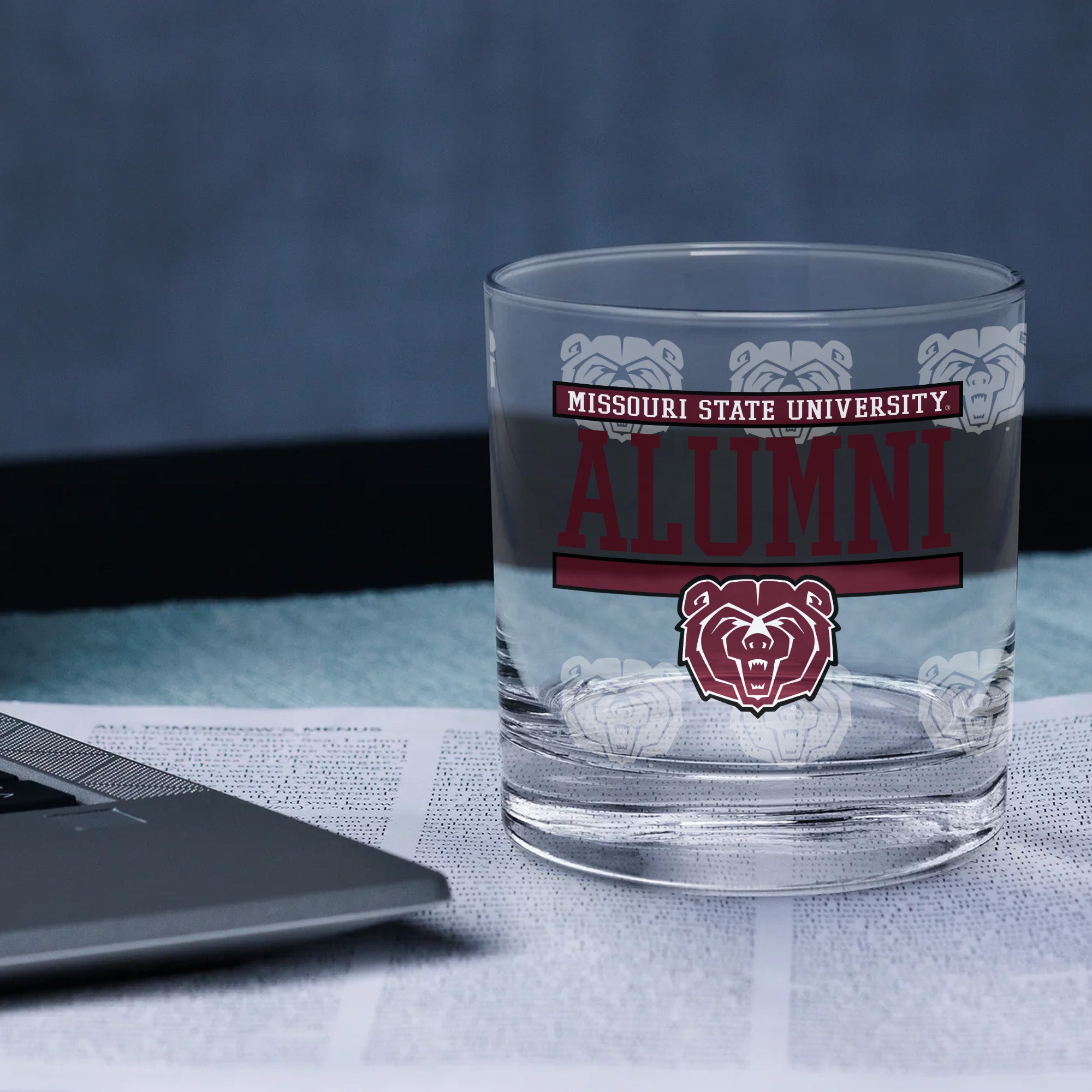 Set of 2 Missouri State Bears 14oz Alumni Rocks Glasses