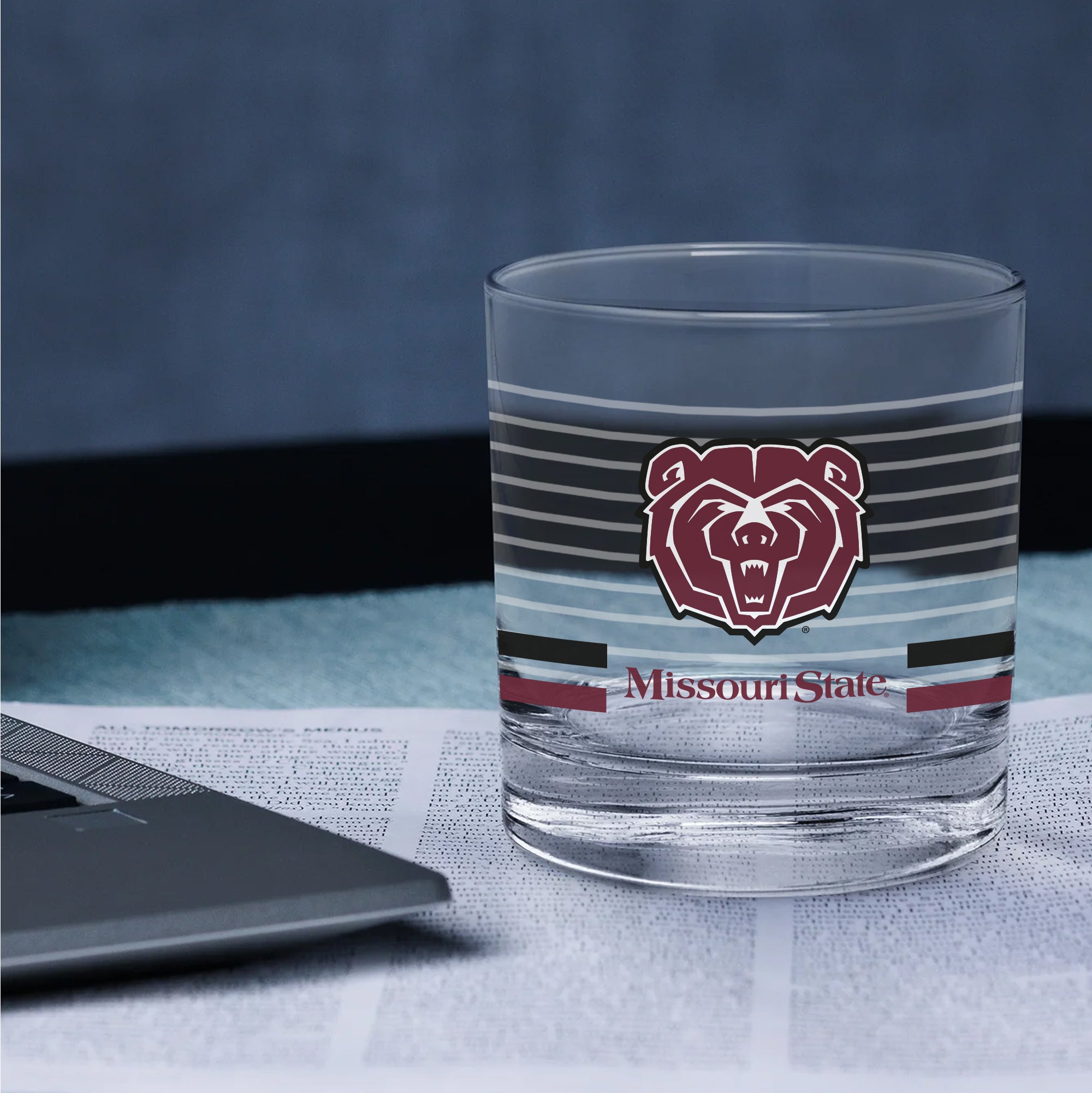 Set of 2 Missouri State Bears 14oz Ring Rocks Glasses