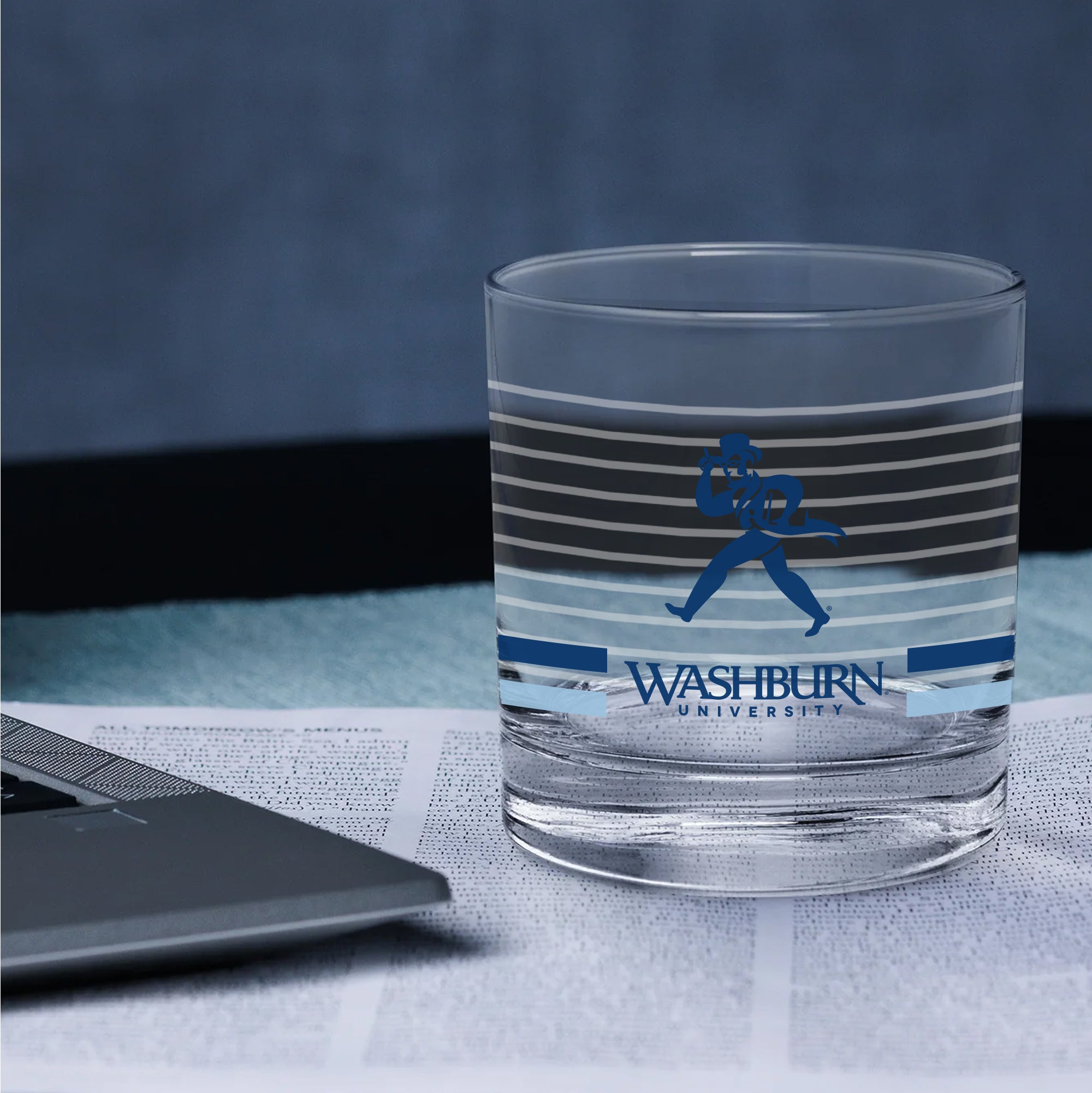 Set of 2 Washburn Ichabods 14oz Ring Rocks Glasses