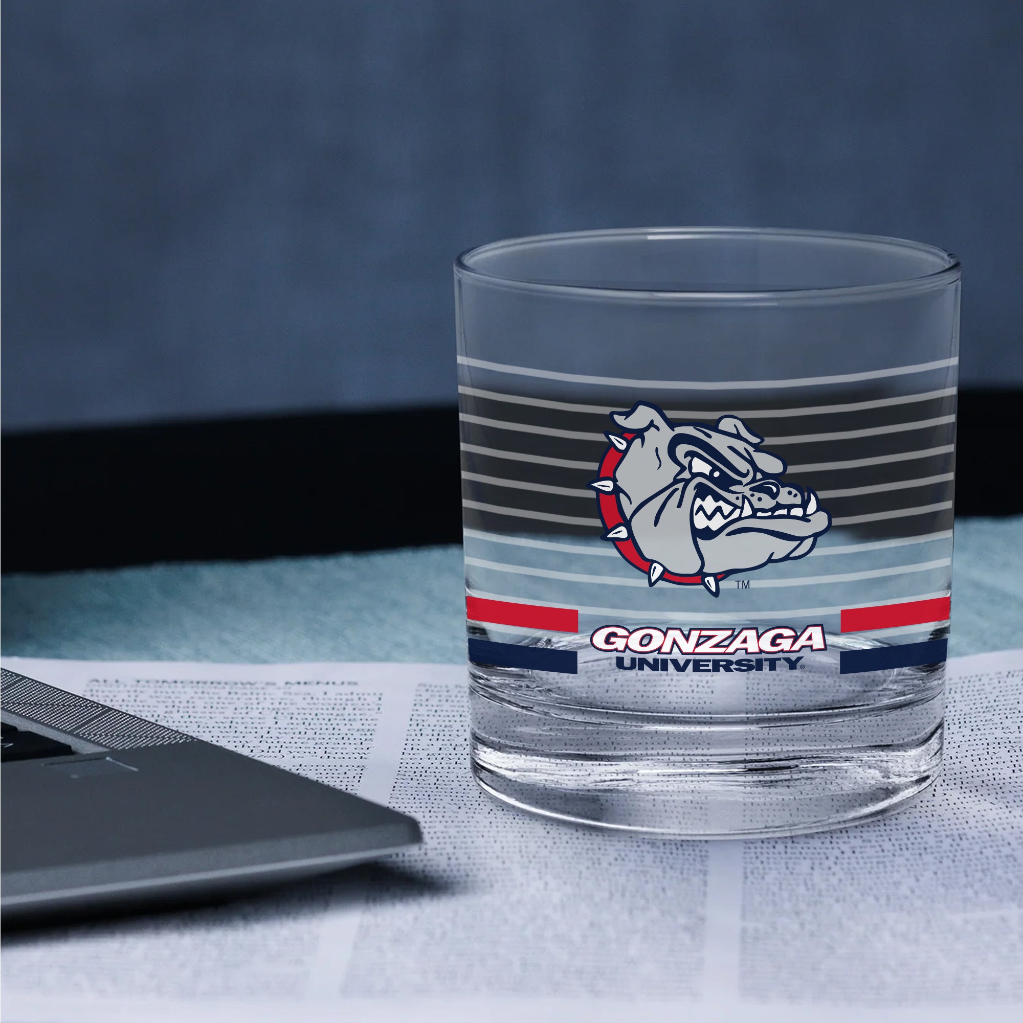 Set of 2 Gonzaga Bulldogs 14oz Ring Rocks Glasses