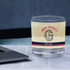 Gonzaga Bulldogs Set of 2 College Vault Tan Retro 14oz Rocks Glasses