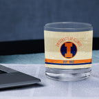 Illinois Fighting Illini Set of 2 College Vault Tan Retro 14oz Rocks Glasses