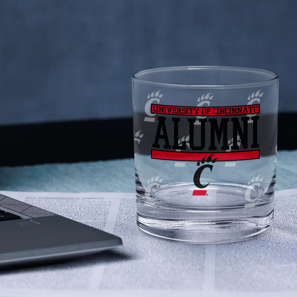 Set of 2 Cincinnati Bearcats 14oz Alumni Rocks Glasses