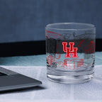Set of 2 Houston Cougars Campus Line Art 14oz Rocks Glasses