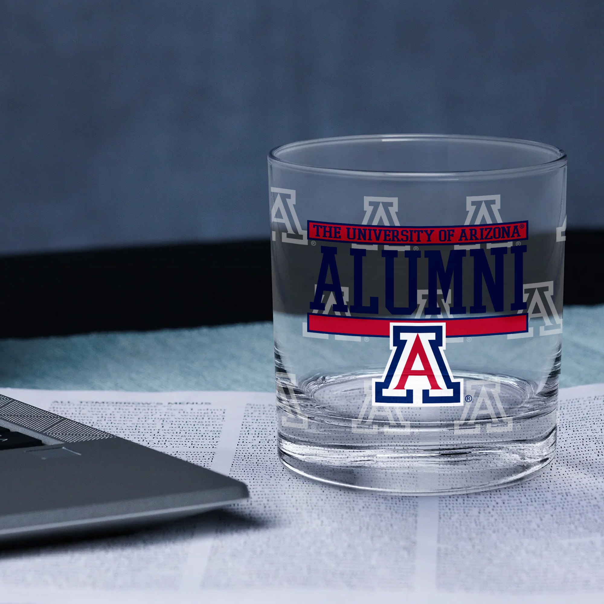 Set of 2 Arizona Wildcats 14oz Alumni Rocks Glasses