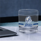 Set of 2 Drake Bulldogs 14oz Ring Rocks Glasses