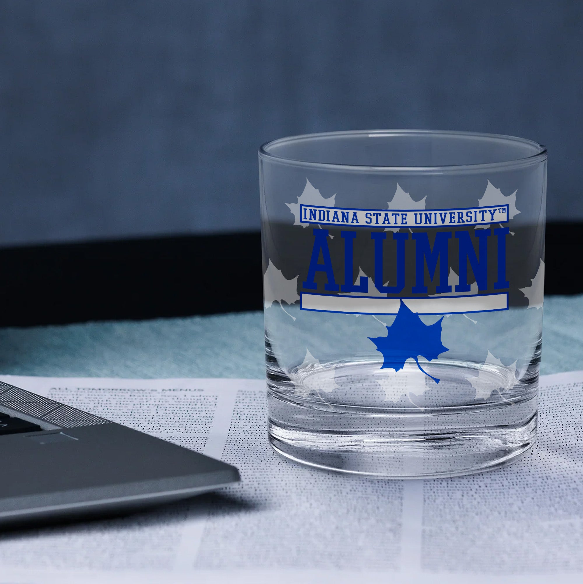Set of 2 Indiana State Sycamores 14oz Alumni Rocks Glasses